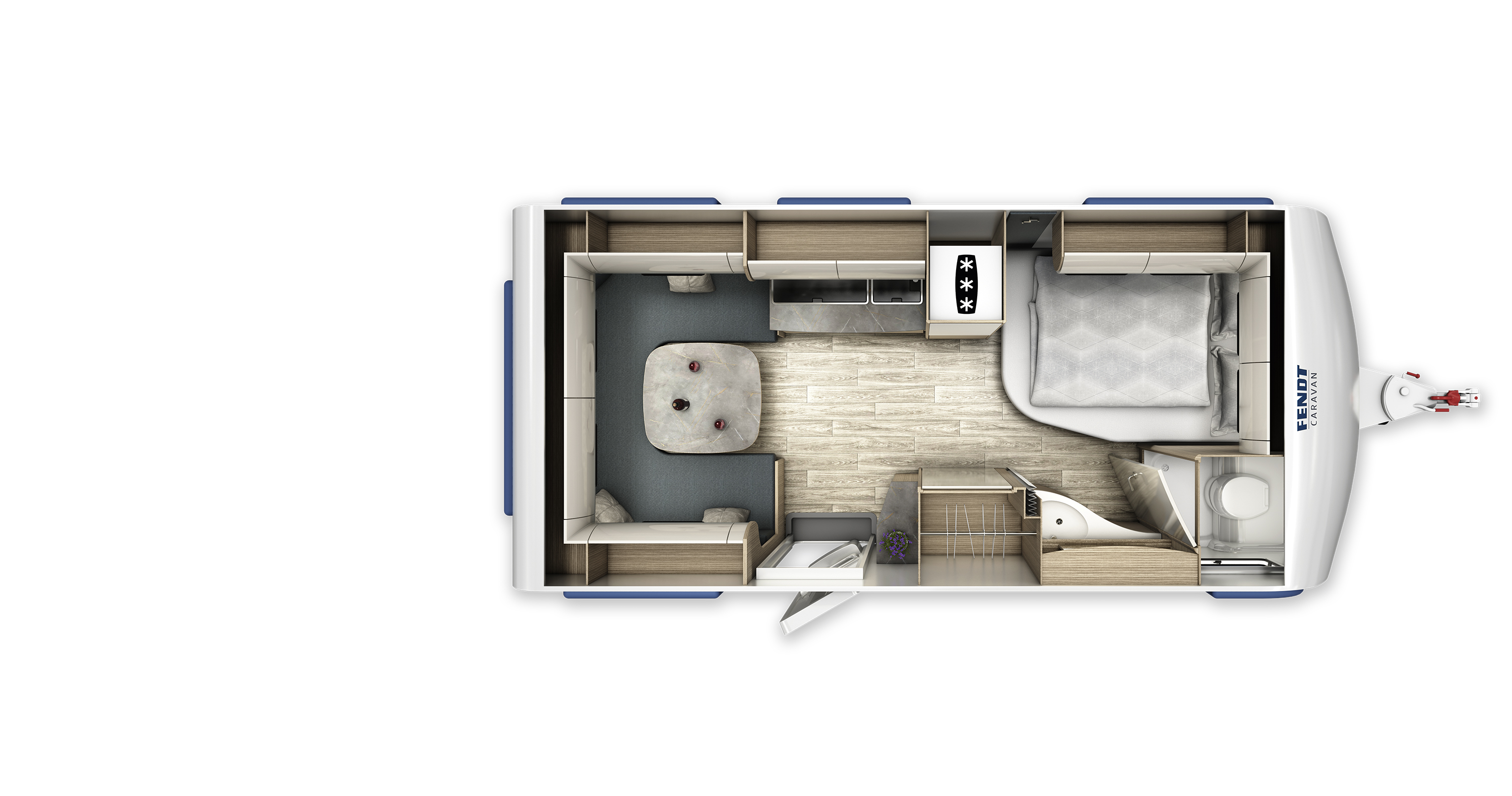 Fendt-Caravan TENDENZA 465 SFB Grundriss