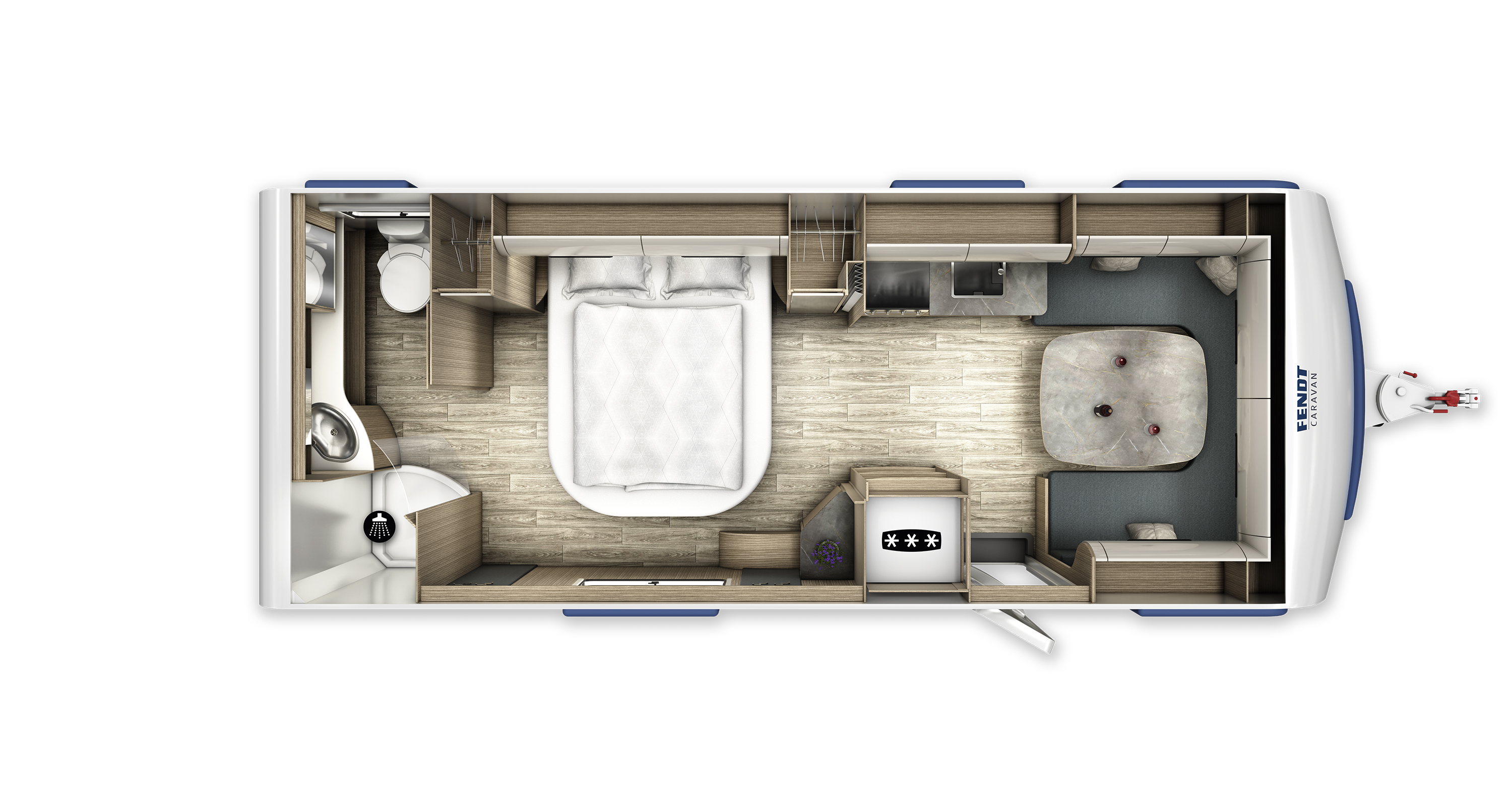 Fendt-Caravan TENDENZA 650 SFD Grundriss